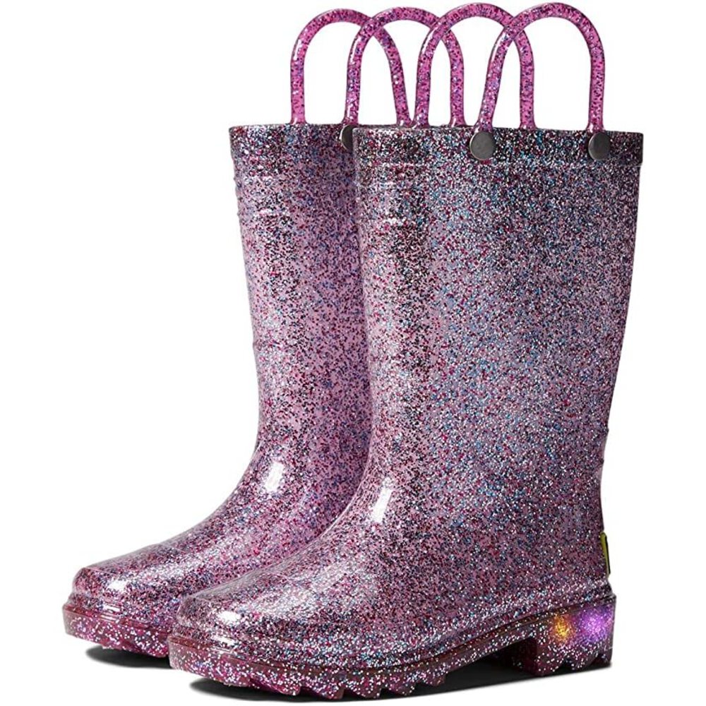 Western Chief Kid's Glitter Lighted PVC Boot